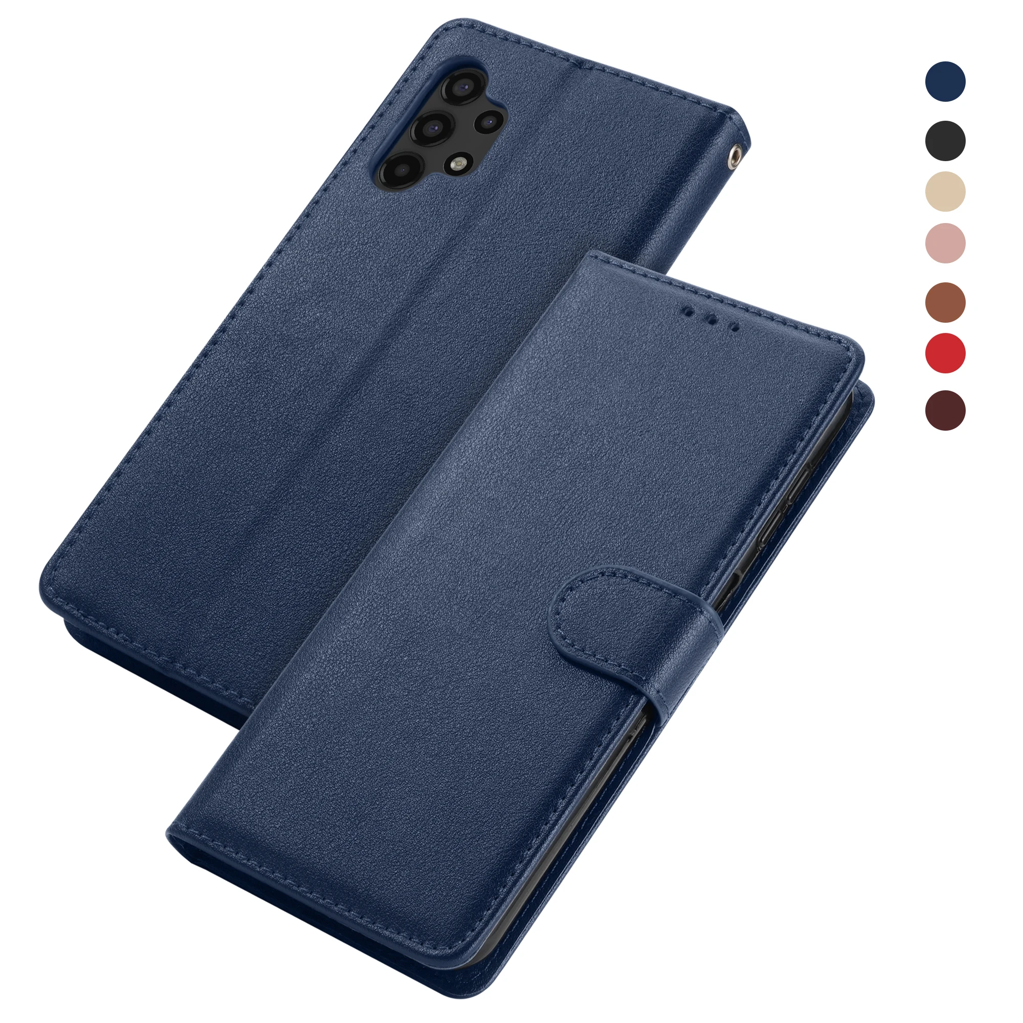Galaxy S22 Ultra: Flip-Wallet-Hülle Coque Funda mit Kartenfächern und Bucheinband