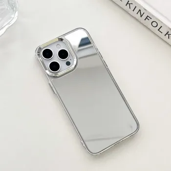 iPhone 13: Luxus-Beschichtung, Make-up-Spiegel-Telefonhülle, hartes Acryl, stoßfeste Bumber-Abdeckung