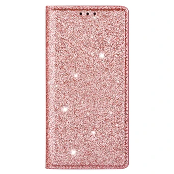 Galaxy S25 Edge: Glitzer-Lederhülle Flip Cover