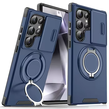 Galaxy S25+: Magnetische Ringständer-Handyhülle Cover