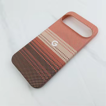 Pixel 10: Luxuriöse, ultradünne, harte PC-Carbonfaser-Muster-Matte-Hülle, 5G, MagSafe, stoßfeste Abdeckung