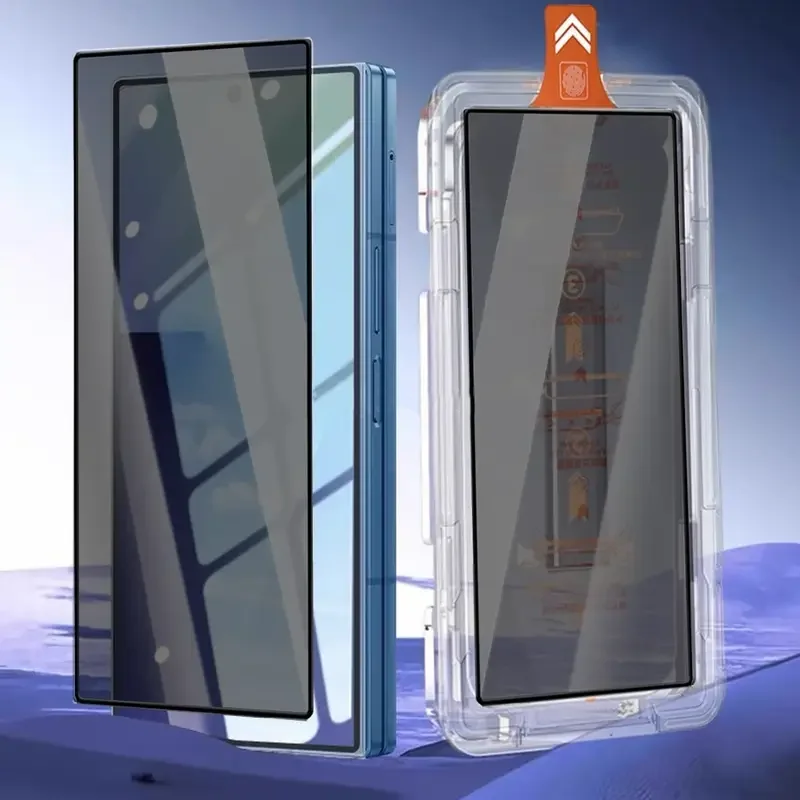 Galaxy Z Fold7: 2 Stück Einfach zu Installierende Displayschutzfolie 8 Sichtschutz Anti-Spy Klare Vordere Gehärtete Glasfolie