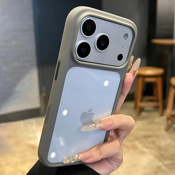 IPhone 17 Pro: Fortschrittliche Silikon-Schutzhülle mit weichem Rand, transparent, harte Rückseite, stoßfeste