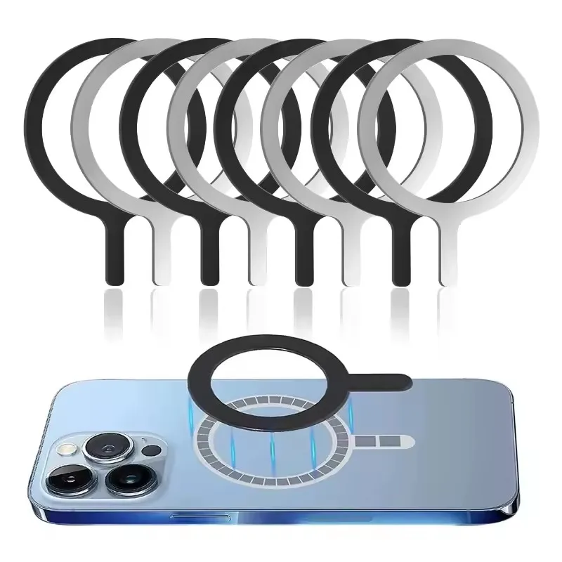 Universeller Magnet-Aufkleber, magnetischer Adapterring, geeignet für Magsafe IPhone, kabelloses Laden, Handy, runder