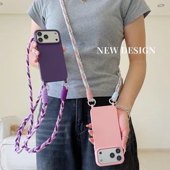 IPhone 14 Pro: Lanyard-Telefonhülle Crossbody Neck Cord Strap Anti-Verlust stoßfeste Schutzhülle