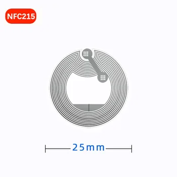 50 Stück] 215NFC elektronisches Tag Handy NFC Ntag runde Karte Spielkarte Schnellzugriffskommando Musikwand-Sharing iOS-Schnellzugriff