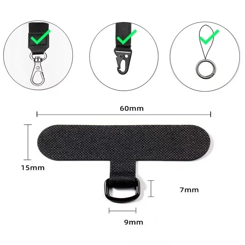 10/5/1 Stück Universelles TPU Handy Anti-Verlust-Lanyard Kartenhalter Nylon Abnehmbare Handy-Hängeschnur Gurt Patch – Bild 4