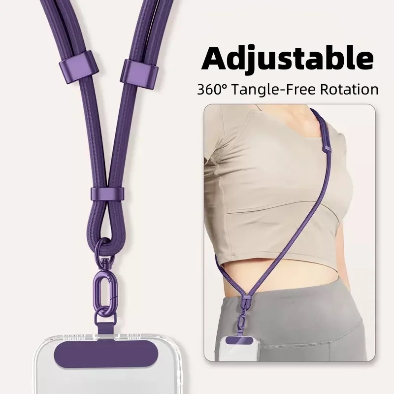 Universell Verstellbares Handy-Umhängeband Halskette mit Clip Langlebiges und Robustes Anti-Verlust-Handyband