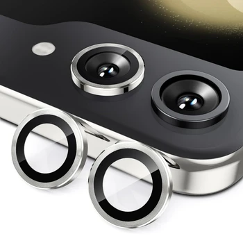 Galaxy Z Flip6: Metall-Kameralinsen-Schutz, kratzfest, 9H gehärtetes Glas, Metallring