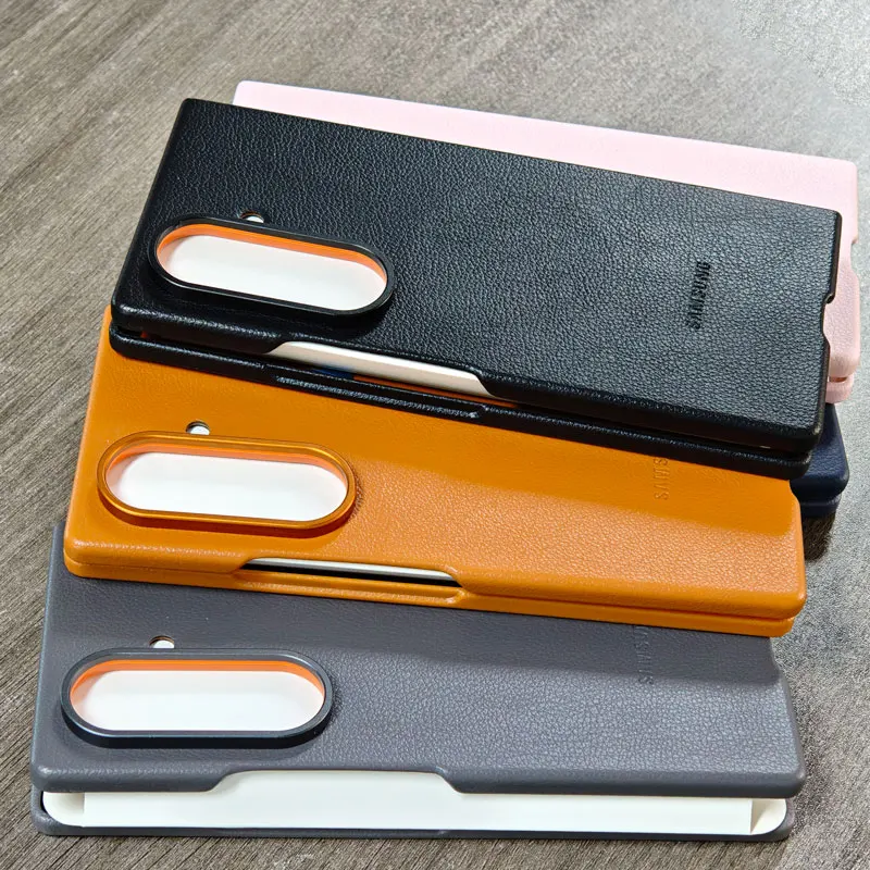Galaxy Z Fold7: Fold7 5G Handyhülle Hochwertige Magnetische Lederhülle Stoßfeste Öko-Leder Rückseitenschutzhülle