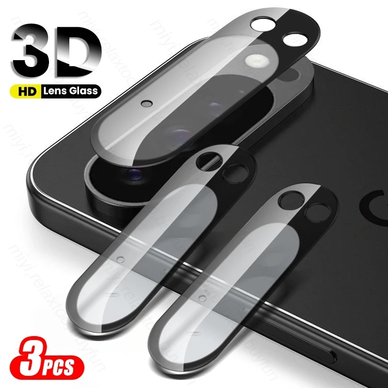 Pixel 9 Pro XL: 3 Stück 3D Gebogener Kameralinsen-Schutz Gehärtetes Glas Hülle 5G