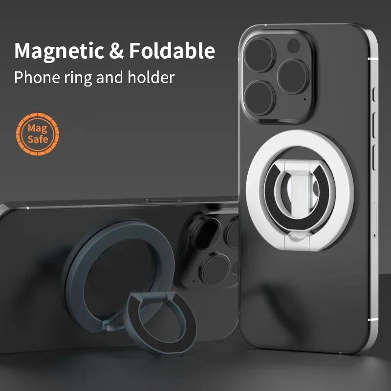Für MagSafe Doppelseitige Magnetische Telefon Ring Halter Tragbare Falten Handys Ständer Telefon Zubehör Unterstützung Halterung Grip – Bild 2