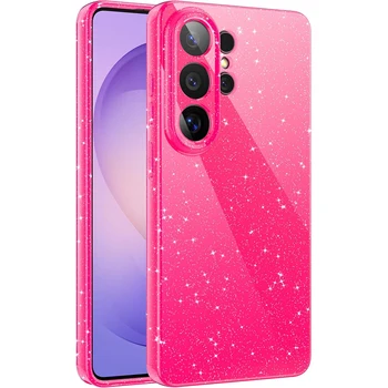 Galaxy S23: Glitzer-Hülle Niedliche Damen Mädchen Bling Glänzende Handyhülle Zubehör