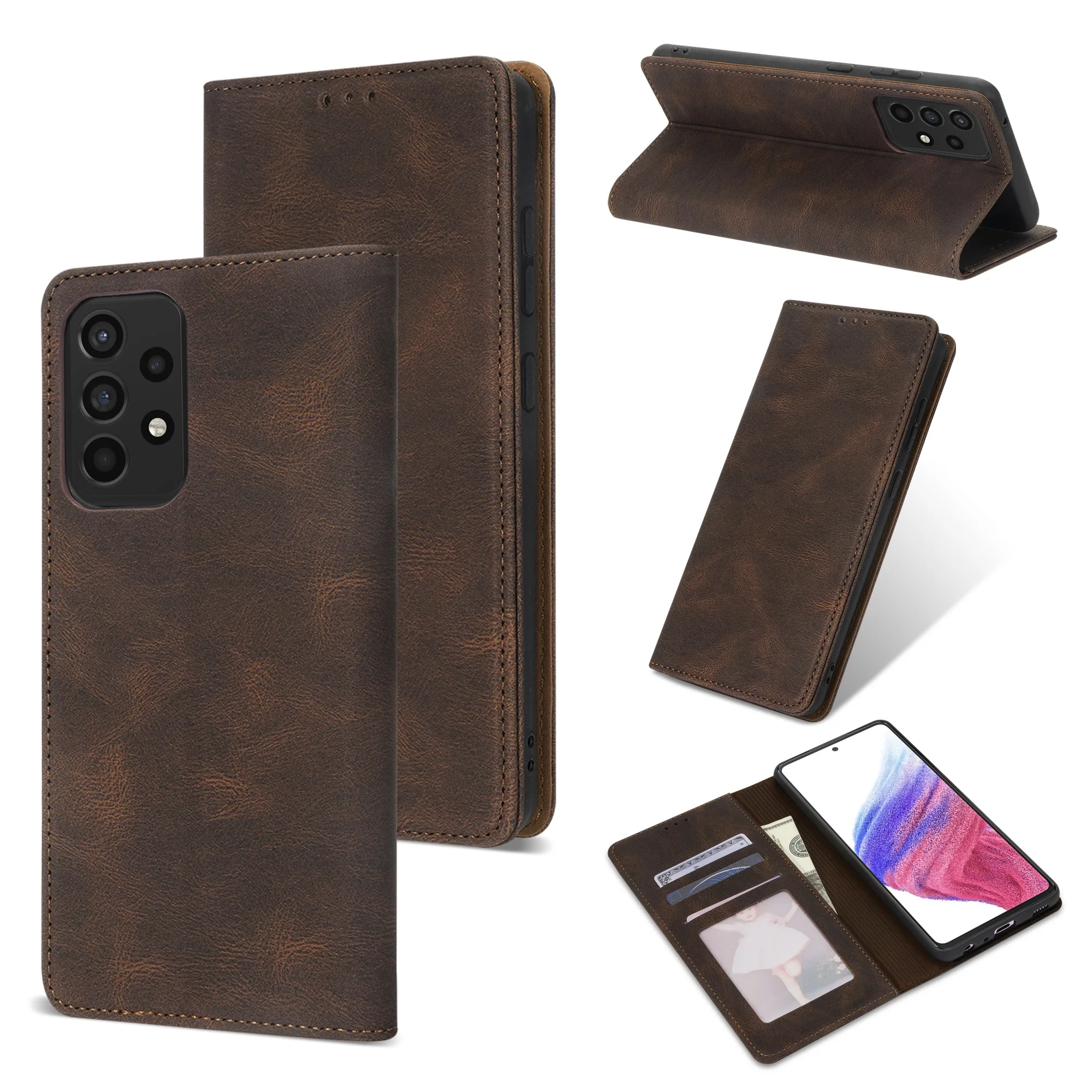 Galaxy S22 Ultra: Flip-Wallet-Hülle mit Kartenfach, Schutzhülle im Buchstil