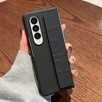 Galaxy Z Fold6: Luxus-Handgelenkschlaufenhalter-Telefonhülle, ultradünne, matte PC-Silikonhülle, 5, 4, 3