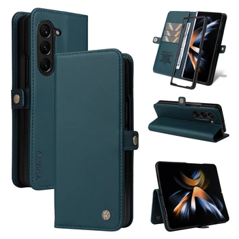 Galaxy Z Fold6: Magnetische Brieftaschen-Klapphülle 6 | Ultra Silm Design Premium-Luxushülle 4 3