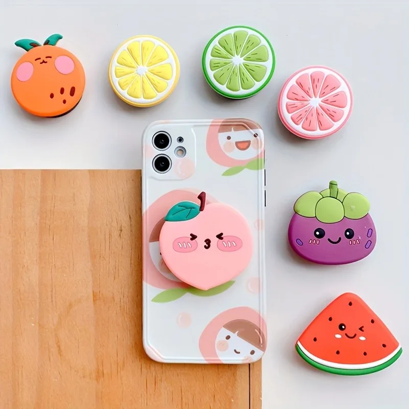 Niedlicher Frucht-Erdbeer-Handyhalter mit faltbarem Griff für iPhone 17/16 Samsung Support Tok Socket Pocket Finger – Bild 3