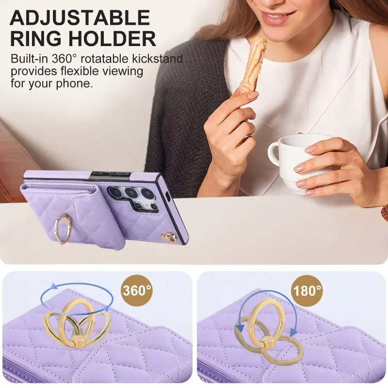 Crossbody-Handyhülle Brieftasche mit Kartenhalter-Abdeckung – Bild 3