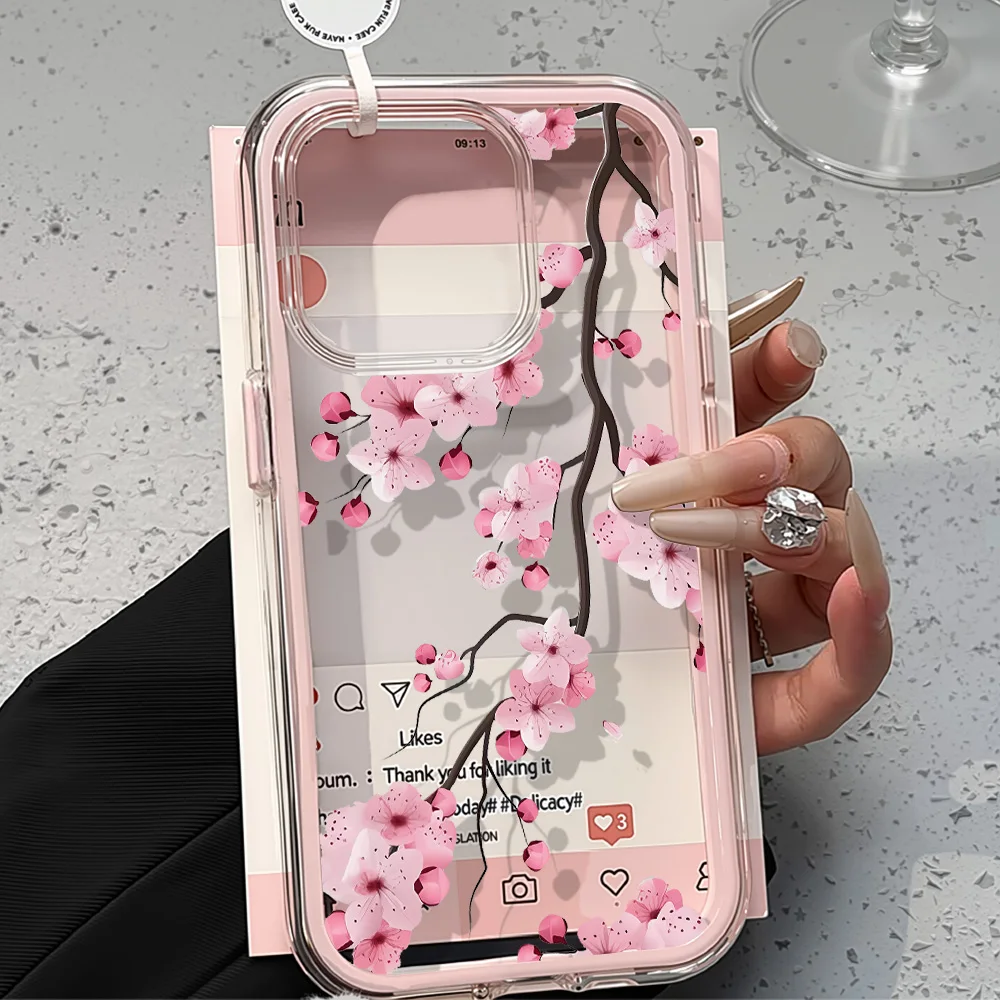 iPhone 11: 2 in 1 Candy Color Handyhülle Soft TPU Transparent Flower Funda Cover