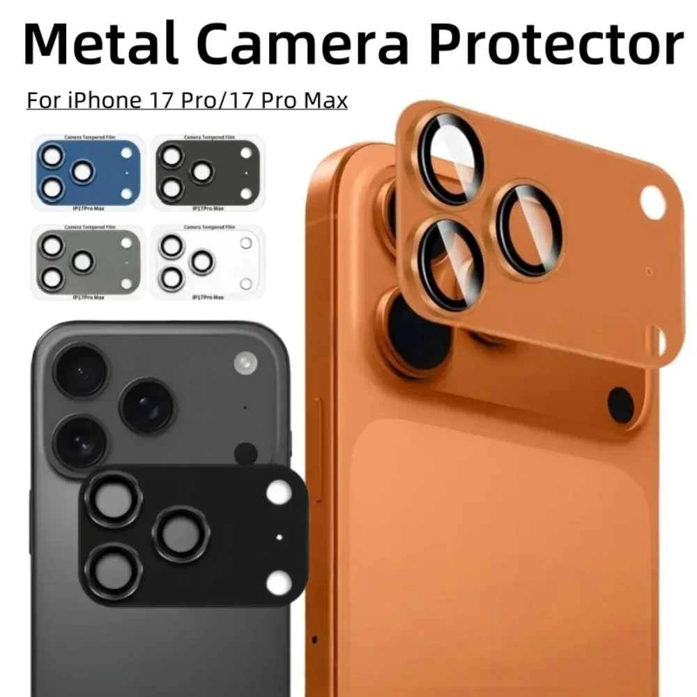 9H HD Armor Kamera-Objektivschutz, Aluminium-Metallring, Objektiv, gehärtetes Glas, Hülle – Bild 2