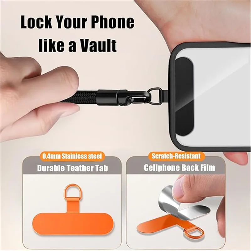 Universelles Handy-Lanyard, verstellbarer Umhängegurt für Mobiltelefone, Diebstahlsicherer Umhängeband mit – Bild 3
