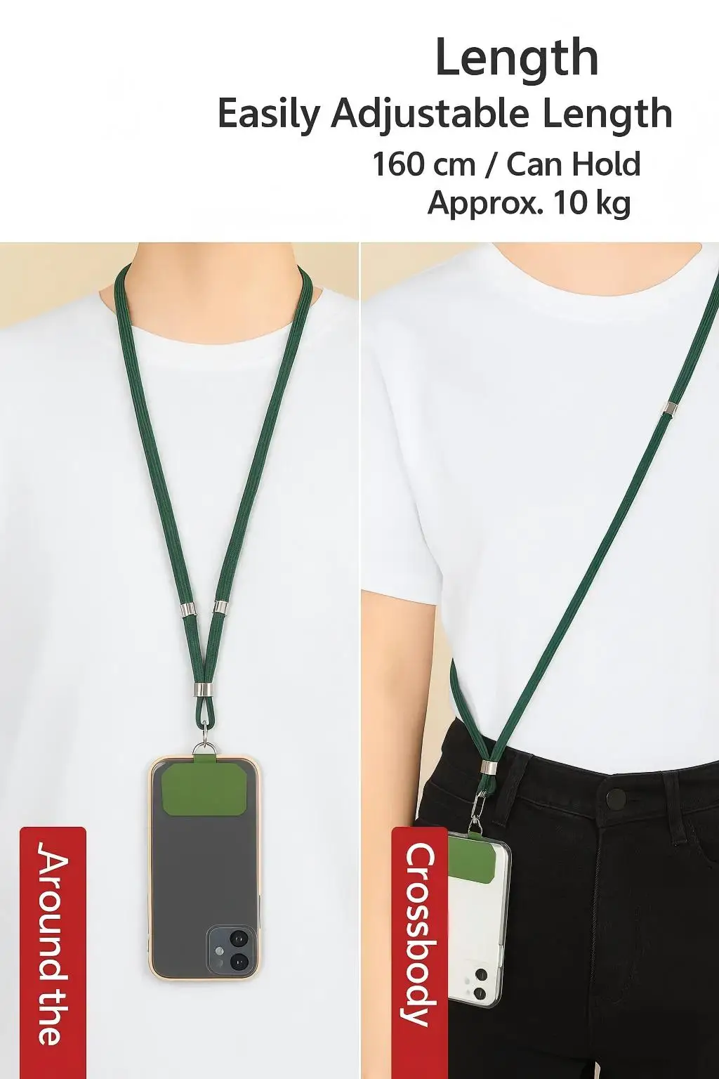 Verstellbares Langes Dickes Freisprech-Handyband Halsband Schulterband Universelles Mobiltelefon-Zubehör – Bild 6