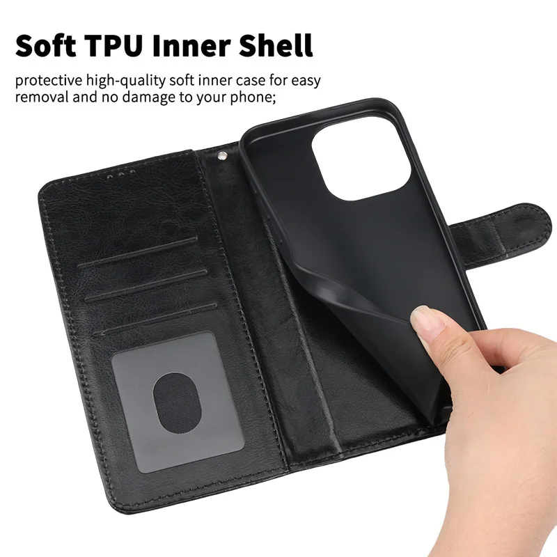 Lederhülle, Flip-Wallet-Cover, Buchhülle – Bild 6