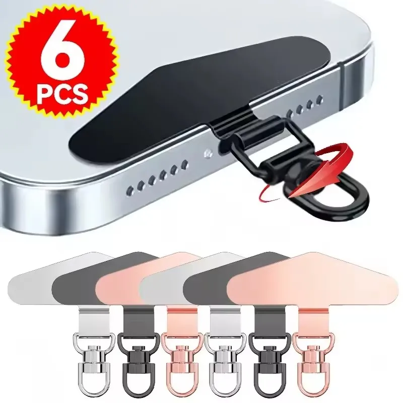 Anti-Verlust-Telefon-Lanyard, universeller Ersatz-Anschluss, Tether Tab Clip, Metall-Kartenpad-Adapter für iPhone, Samsung, sichere Passform
