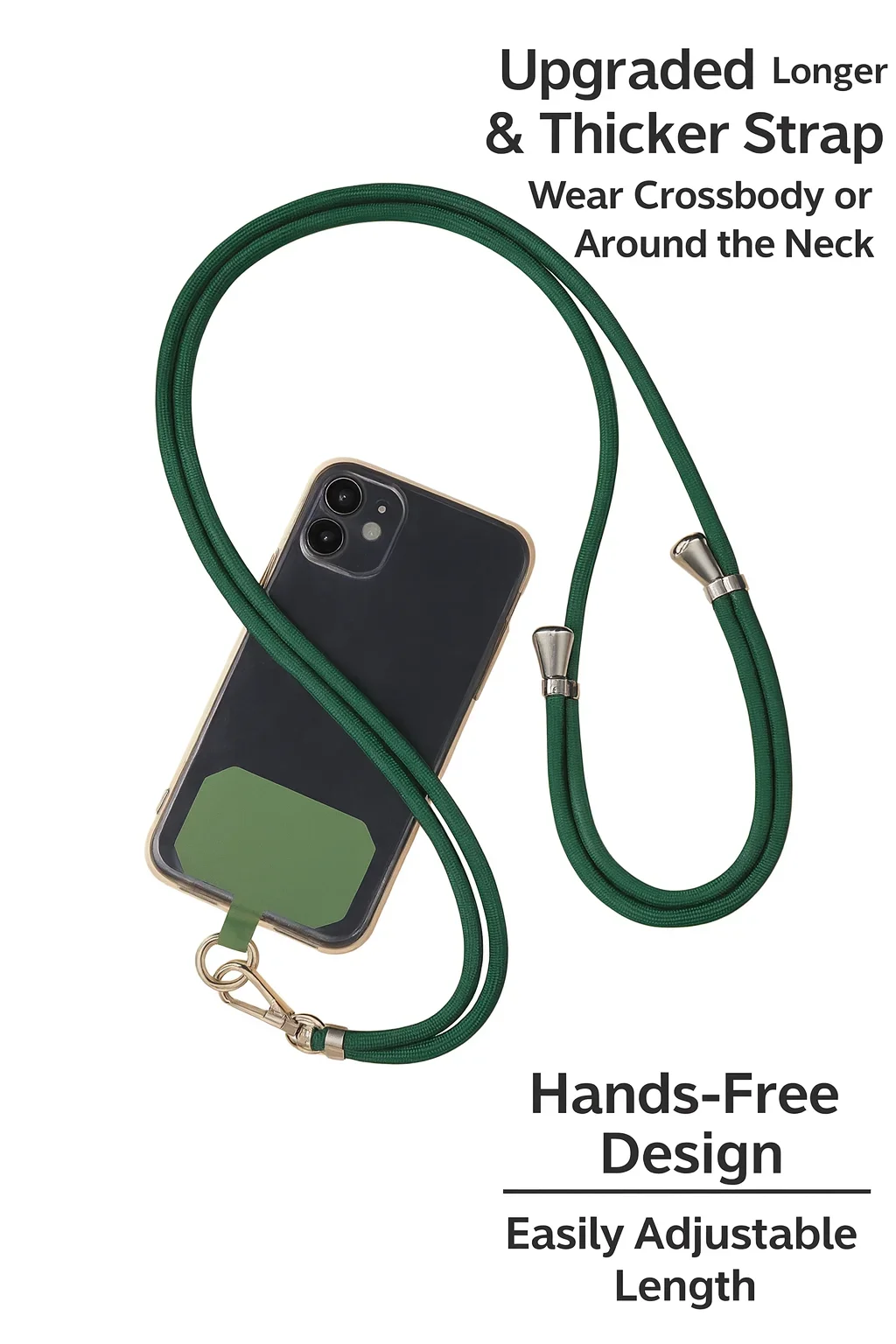 Verstellbares Langes Dickes Freisprech-Handyband Halsband Schulterband Universelles Mobiltelefon-Zubehör – Bild 2
