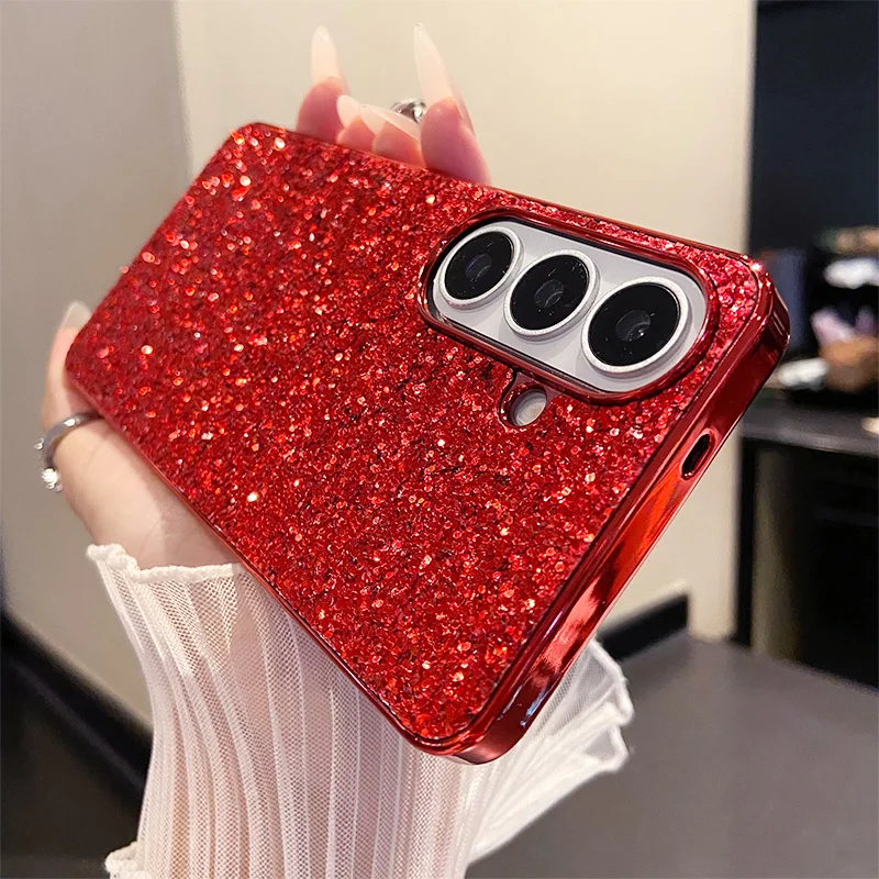Glitzernde Hochwertige 3D-Pailletten Galvanisierte Sturzsichere Handyhülle Cover – Bild 4