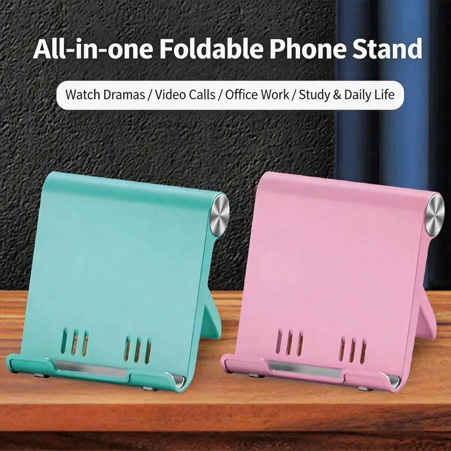 Verstellbarer Telefonhalter, tragbarer, faltbarer Desktop-Telefonständer, universeller Handyhalter für iPhone, Samsung – Bild 3