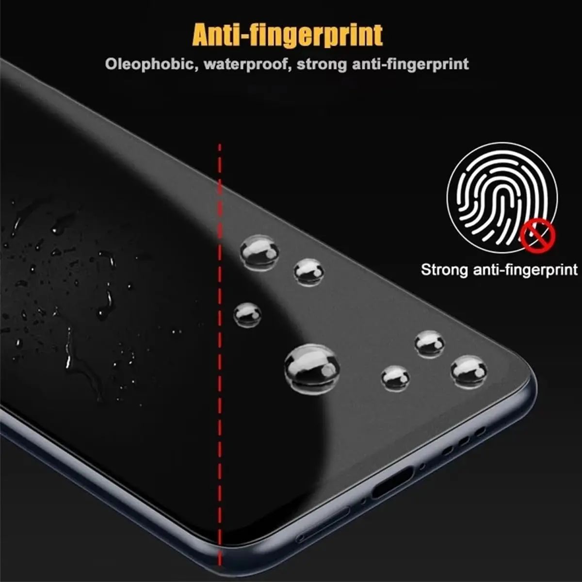 3 Stück Privatsphäre-Hydrogel-Folie Displayschutz Ohne Fingerabdruck-Entsperrung – Bild 5