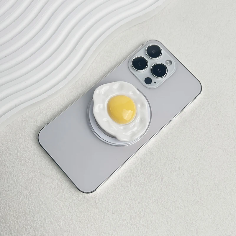 Kreativer Ei-Telefonhalter, faltbarer Sockelgriff, Tok-Halter für Magsafe, iPhone, Mac, Samsung, sicherer Ring-Finger-Erweiterungsständer – Bild 6