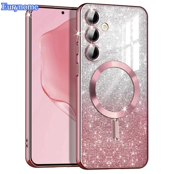 Galaxy S22 Ultra: Glitzer-Hülle Kabelloses Laden Magnetische TPU Softcover