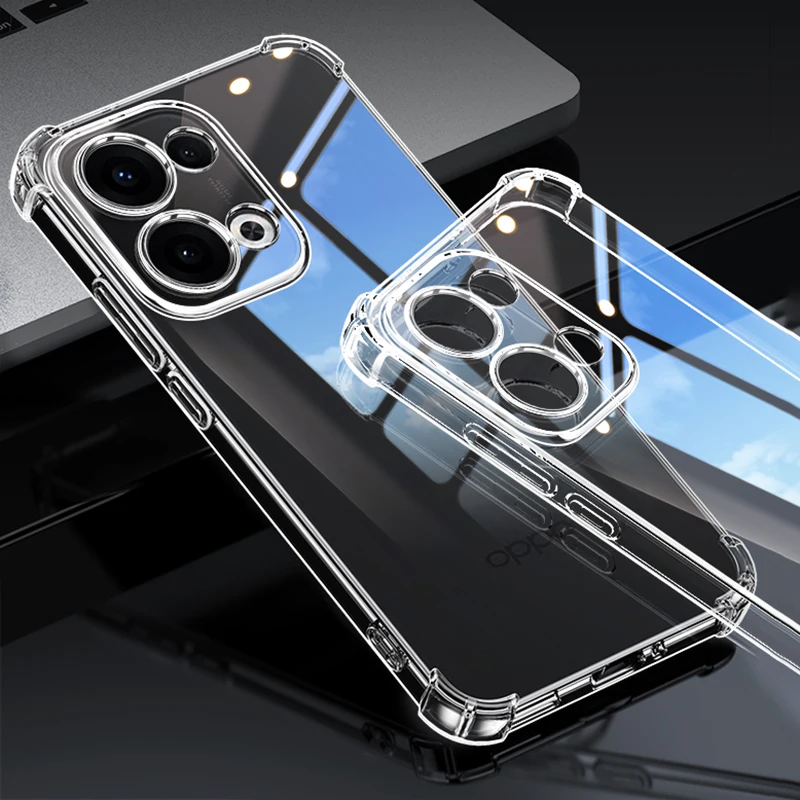 Oppo Reno 13: Airbag Klare Handyhülle Reno13 Pro F FS 13Pro 13F Reno13F S 5G Weiches Silikon Einfache Rückseite