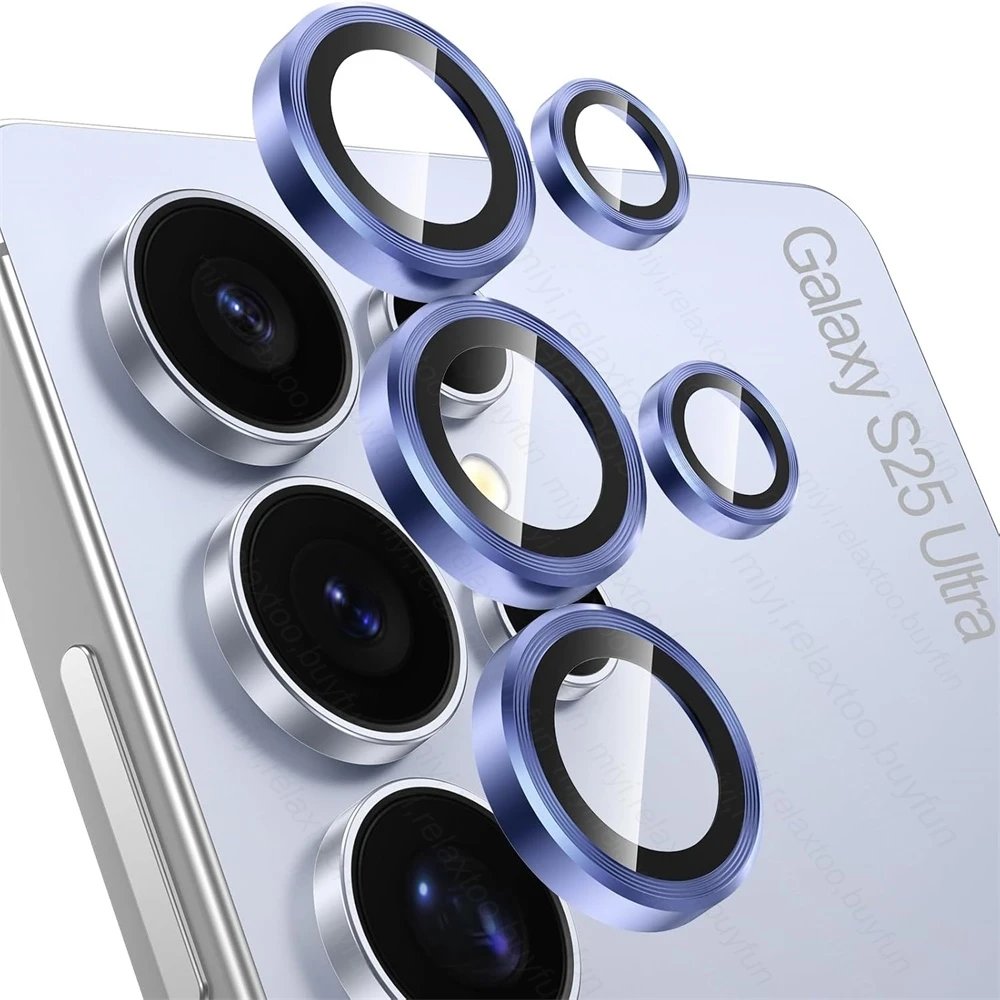Galaxy S25 Ultra: Hülle Individueller Metallring Kameralinsen-Schutz Glas S 25 26