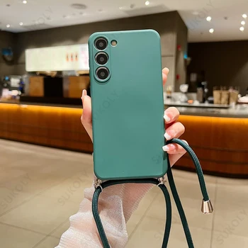 Galaxy A36: Crossbody-Hülle mit Trageband, weiche Schutzhülle, Flüssigsilikonhülle