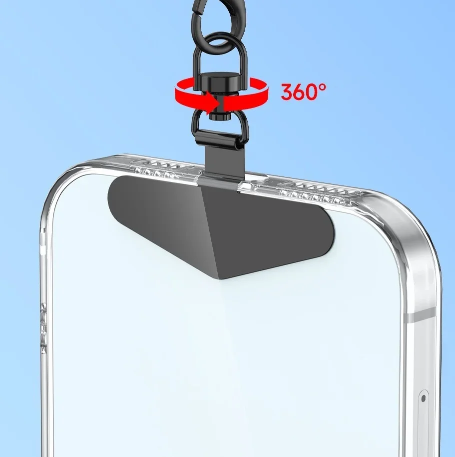 Anti-Verlust-Telefon-Lanyard, universeller Ersatz-Anschluss, Tether Tab Clip, Metall-Kartenpad-Adapter für iPhone, Samsung, sichere Passform – Bild 3