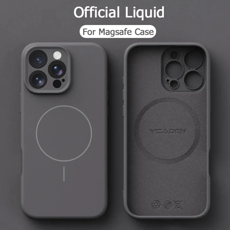 iPhone 13: Magnetische Luxus-Wireless-Ladehülle für MagSafe-Handyhüllen Flüssigsilikon-hülle