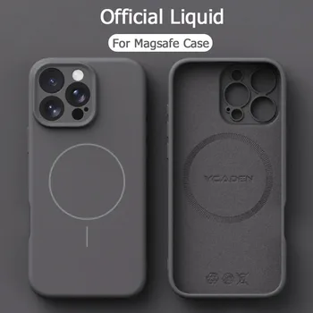 IPhone 16: Magnetische Luxus-Wireless-Ladehülle für MagSafe-Handyhüllen Flüssigsilikon-hülle