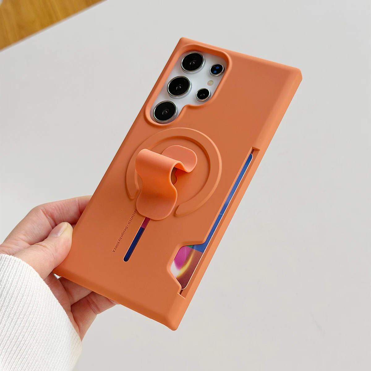Magnetische Standhülle Cover Matte PC Ringhalter Mag-safe Kartenfach Schutzhülle Fundas – Bild 2