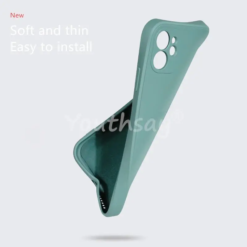 Hülle, flüssiges Silikon, schlichte Hülle, Hülle, TPU, Anti-Drop-Telefonschutz, Hülle – Bild 5