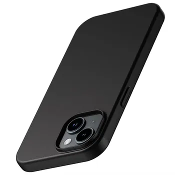 iPhone 12 mini: Luxuriöse matte Silikon-Softhülle Solid Black Back Cover