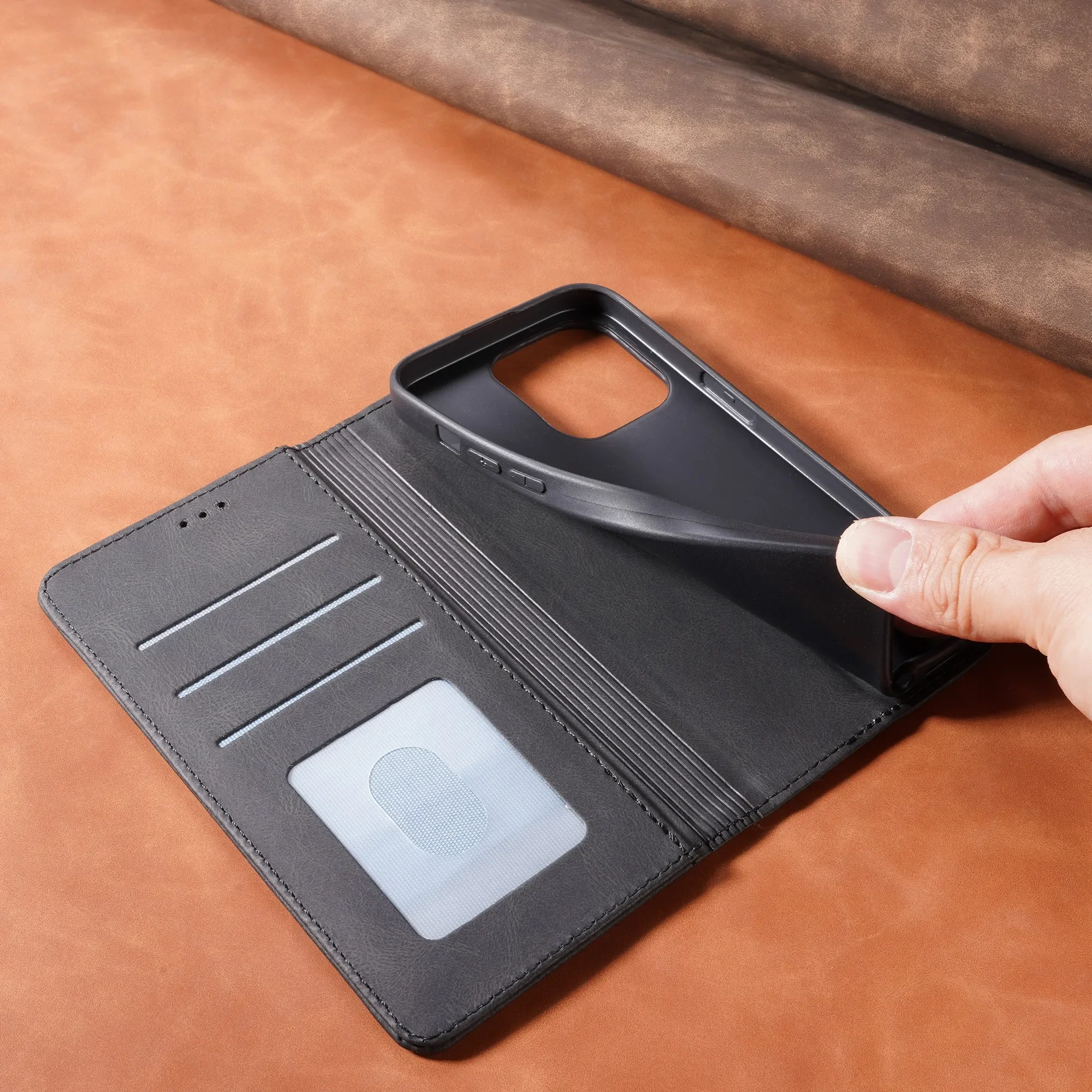 Flip-Wallet-Hülle Kartenhalter Schutzhülle Funda – Bild 6
