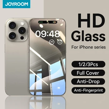 iPhone 15 Plus: Joyroom 1/2/3 Stück gehärtetes Glas Displayschutzfolie Vollbild-Schutzglas