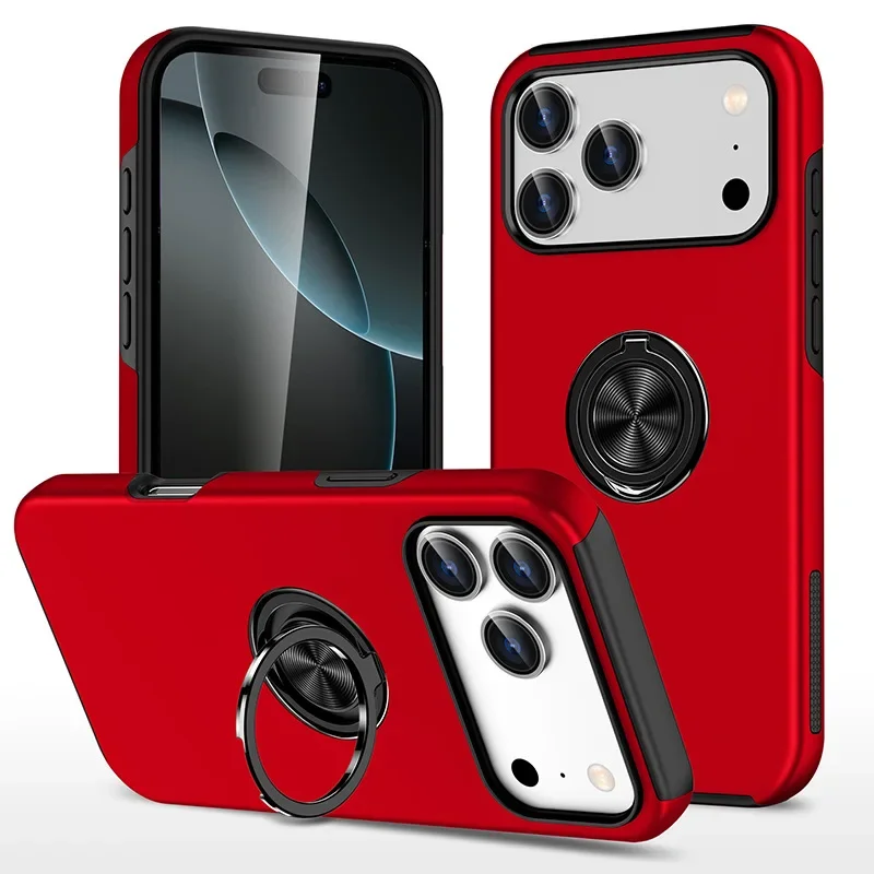 iPhone 12 mini: Magnetische Ringhalter-Telefonhülle Hartschalen-Schutzhülle