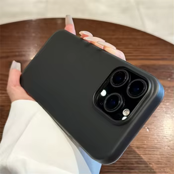 iPhone Air: Weiche, matte, bonbonfarbene, transparente Handyhülle, stoßfeste Silikon-Stoßstangenabdeckung