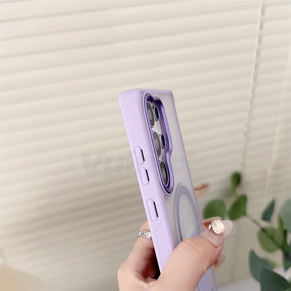 Luxus Lanyard Magnetische Klapp Ständer Telefon Fall Rand FE Für Magsafe Drahtlose Lade kappen – Bild 5
