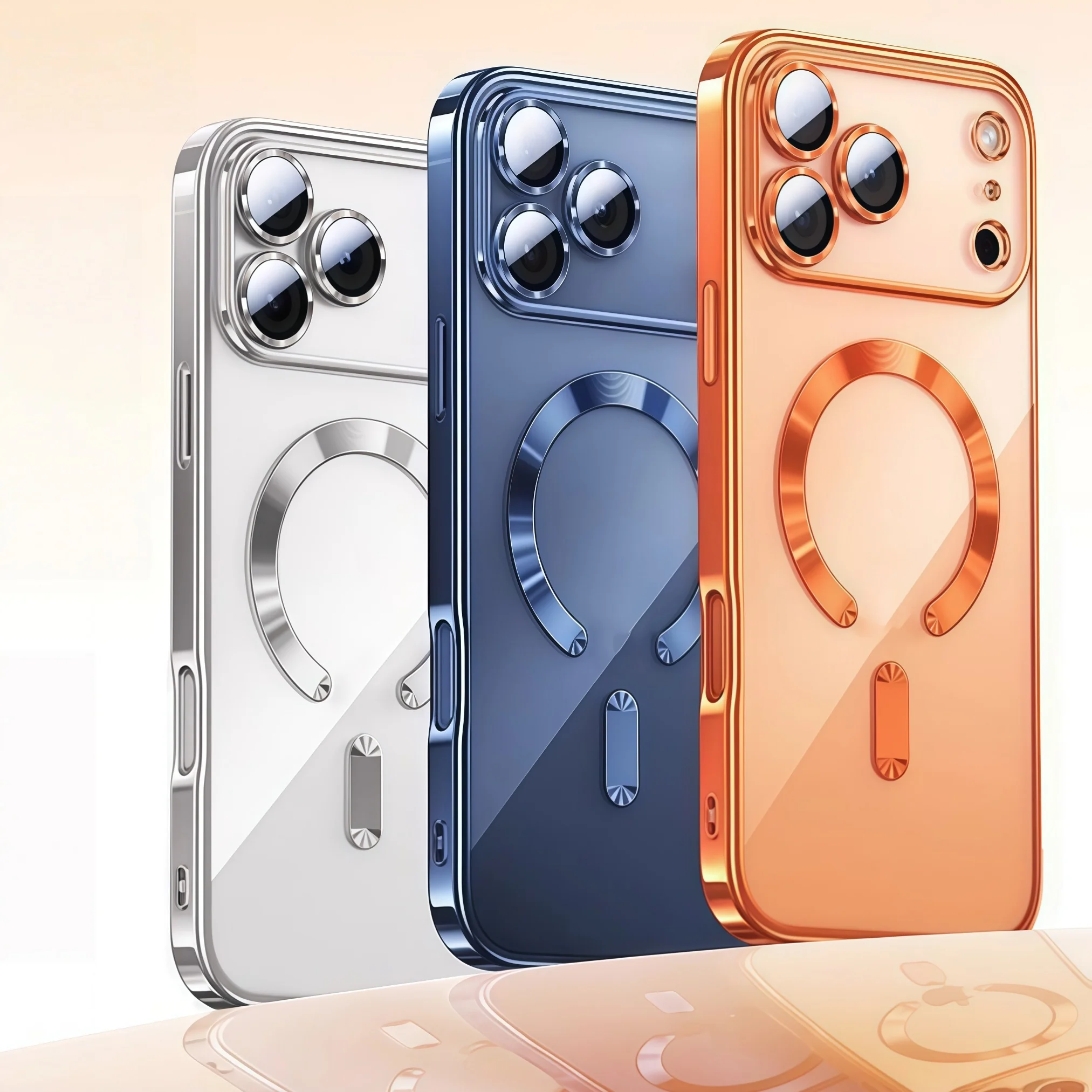 iPhone Air: Kameraschutz, klare Luxus-Beschichtung, weiches TPU, Fallschutz mit magnetischer Handyhülle