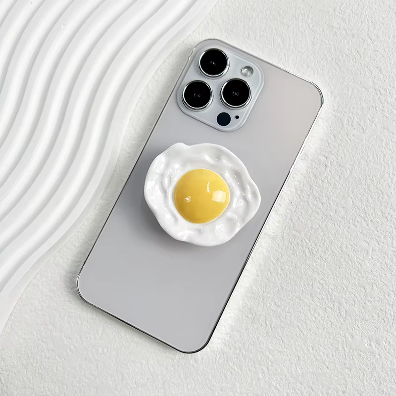 Kreativer Ei-Telefonhalter, faltbarer Sockelgriff, Tok-Halter für Magsafe, iPhone, Mac, Samsung, sicherer Ring-Finger-Erweiterungsständer – Bild 4